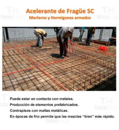 Imagen 4 de 10 de Acelerador Mortero Piso Sin Cloruro Sinteplast 5 Kg Frague