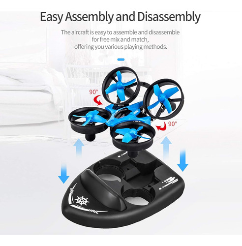 Dron Mini Rc 3 In 1 Aire,tierra,agua Niños Unico