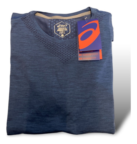 Camiseta Running Asics Seamless Blue Men 154583-1273 Stock!