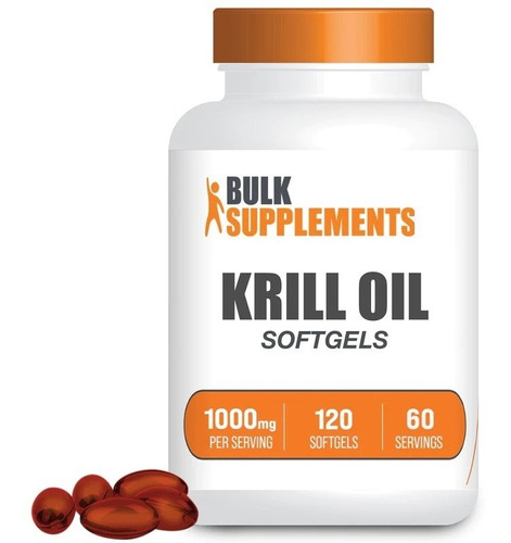 Bulk Supplements | Krill Oil  | 1000mg | 120 Softgels 