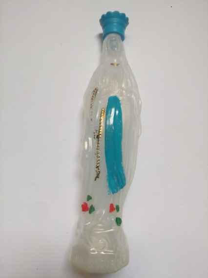 Botella de plástico tamaño grande con agua bendita de Lourdes 20 cm diseño de la Virgen María