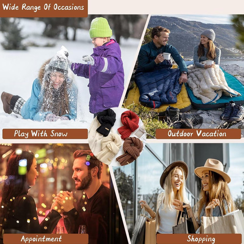 Bufanda De Punto Grueso Para Mujer, Para Clima Frío Nieve