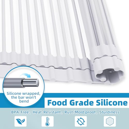 Escurridor De Platos De Silicona Que Se Enrolla Sobre El Fr