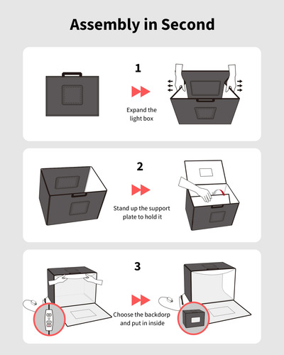 Caja De Luz Portátil 40 X 30 Cm Con 112 Led