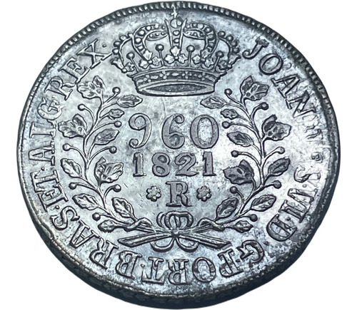 Moeda Prata 960 Réis 1821 Rio V. Pc-18a Muito Rara 8r Lima