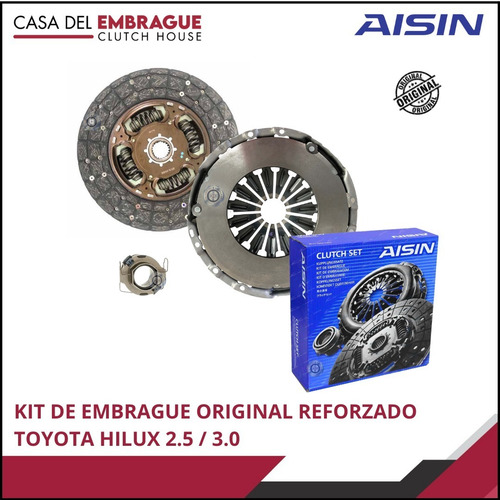 Imagen 2 de 4 de Kit Embrague Toyota Hilux 2.5 Y 3.0 (original Reforzado)