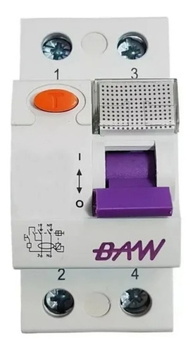 Disyuntor Interruptor Diferencial Baw 2x63a 30ma Ide263/030