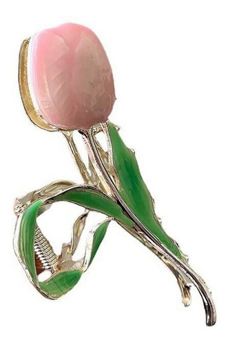 Pinza Clip Para Cabello Forma Tulipán Flor Flores Accesorios