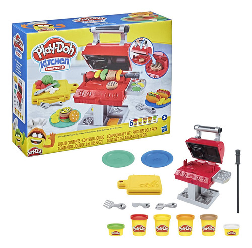 Play Doh - Super Barbacoa - Kitchen Creations- 6 Potes Masas