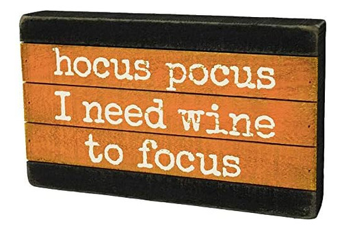 Slat Wood Box Sign, Hocus Pocus