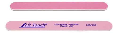 Soft Touch Lima De Uñas, Doble Cara, Grano 280/320, Rosa Cla