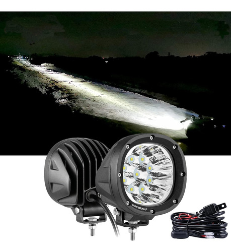 Luces Led Redondas Para Todo Terreno Auxbeam De 4 Pulgadas Y