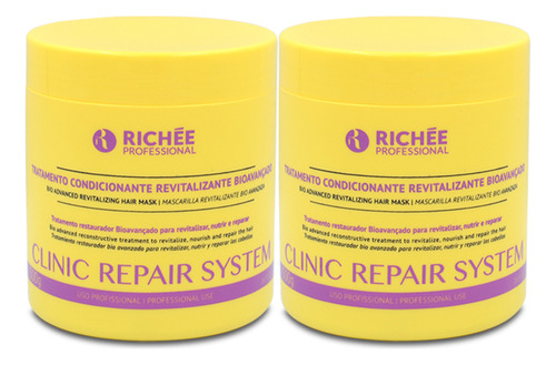  Máscara Revitalizante Richée Clinic Repair Hidrat. 2 X500ml