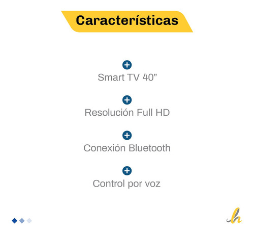Imagen 3 de 5 de Smart Tv Led 40 Hitachi 40smart21 Full Hd Lh