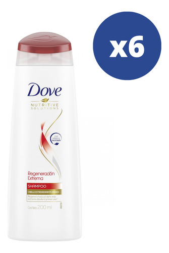 Pack Shampoo Dove Regeneración Extrema 200ml