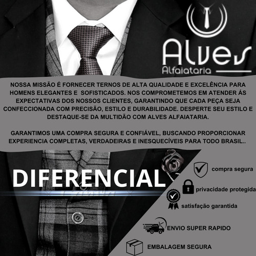 Terno Slim Fit Masculino Alves Alfaiataria 2024