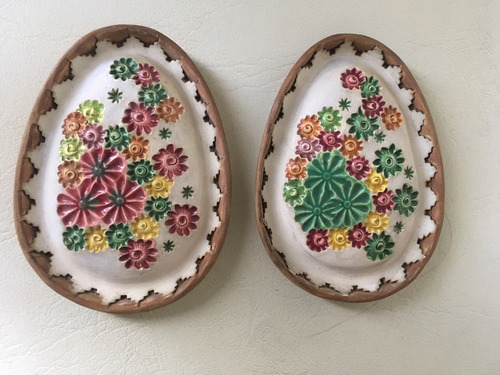 Set De 2 Adornos Decorativos En Cerámica Forma De Gotas