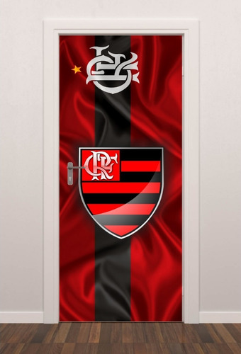 Imagem 1 de 3 de Adesivo Decorativo De Porta Futebol Flamengo 