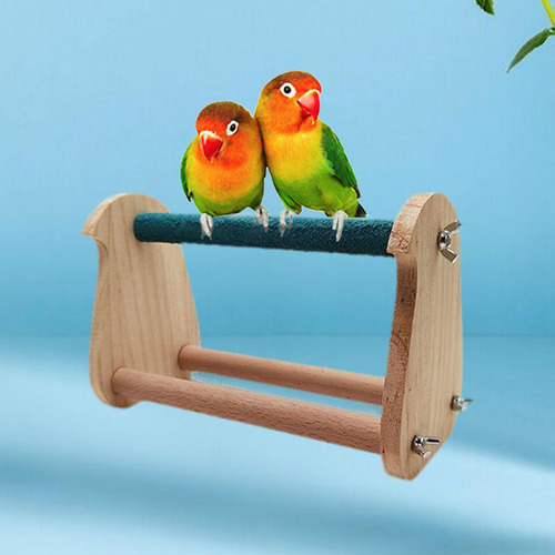Rack De Loros De Madera Postes De Pájaros Madera Y Verde