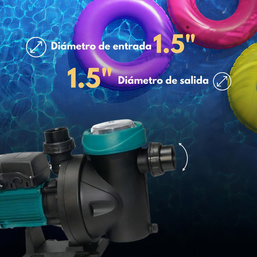 Espa Bomba Para Alberca 3/4 Hp 1 F 115v Diámetro 1 1/2 Silen75-s-115 Ideal Para Albercas De 109,000 Litros De Capacidad 8 Horas De Filtrado A Una Carga De 9 Mca