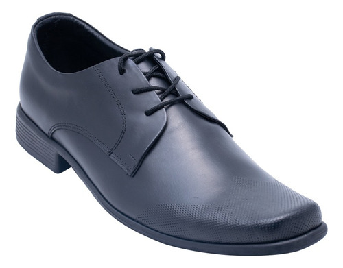 Zapato Negro En Cuero Formal Fasucol Jaider