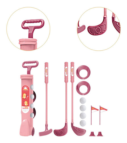 Conjunto De Mini Golfe Para Crianças, Brinquedos De Rosa