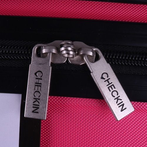 Valija Rígida Check In 20 Coral 4 Ruedas Dobles Abs Cabina Rosa Chicle