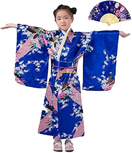Disfraz De Geisha Oriental Kimono Japonesa China Niñas A