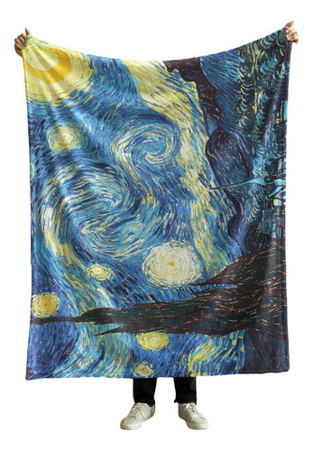 Cobija Frazada Manta Yo Soy La Señora Loca De Los Perros Noche Estrellada Frazada Ligera 110x160cm