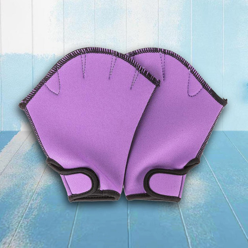 Guantes De Natación De Entrenamiento De Ajuste Morado L