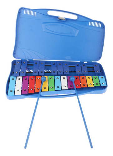 Xilofone Profissional De 25 Notas E Dois Malhos Azul