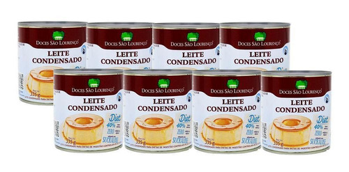 Kit 8 Leite Condensado Diet São Lourenço 335g