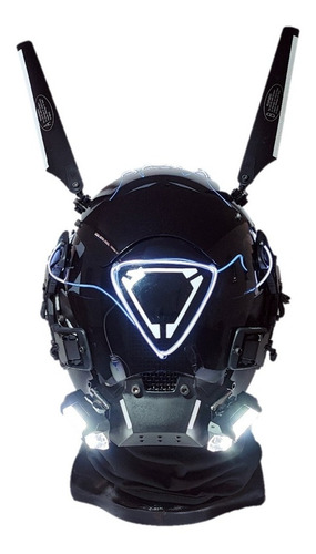 Máscara Cyber Punk (vidiot) Para Cosplay Con Luz Led