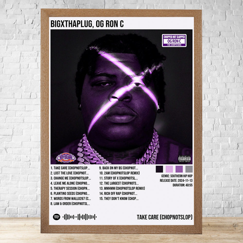 Cuadro Bigxthaplug Og Ron C 30x40 Con Vidrio Y Marco C873 Marrón Claro Clasico