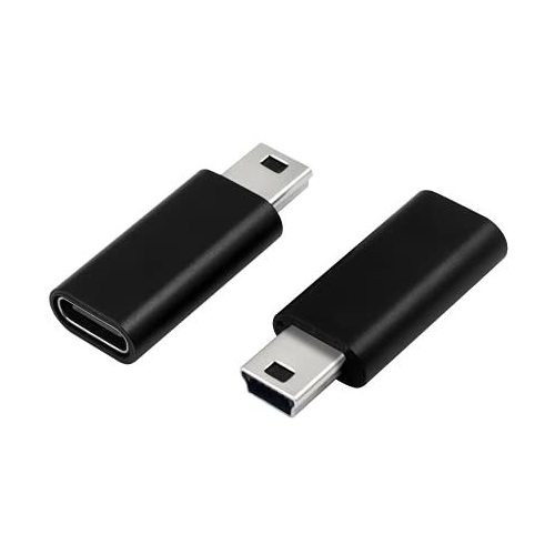 Adaptador Usb C A Mini Usb De Duttek (paquete De 2, Negro),