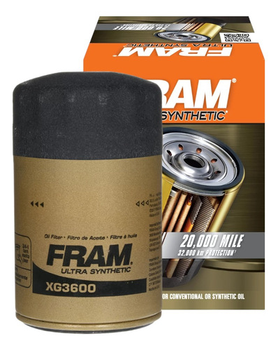 Filtro De Aceite Fram Para Aceite Sintético Xg3600 Ford Jeep