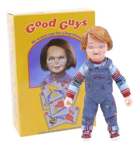 Figura Chucky Articulada Terror Retro Con Accesorios Y Caja