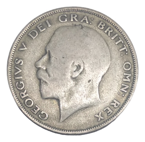 Moneda 1/2 Corona Gran Bretaña Plata 500 Año 1921 Jorge V 