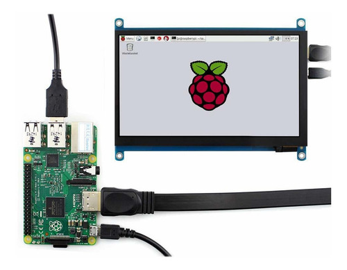 Imagen 2 de 5 de Pantalla Tactil 7'' Ips Hdmi 1024x600 Raspberry Pi / Win