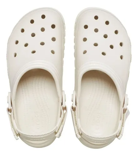 Crocs Zuecos Duet Max Ii Clog Plataforma Beige