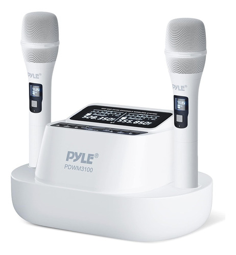 Pyle Micrófono Inalámbrico Bluetooth Uhf, Incluye 2 Micrófon