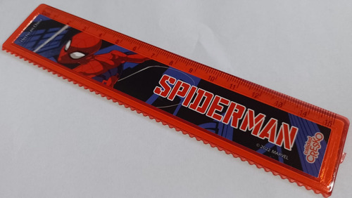 Regla Spiderman Hombre Araña Escolar 15cm. Original Cresko