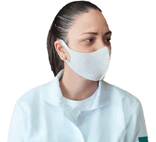Kit 10 Mascaras De Proteção Poliuretano M 11x5x18,5 Branca