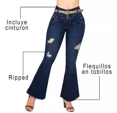 Jeans Colombianos Levanta Glúteos Con Faja Interna