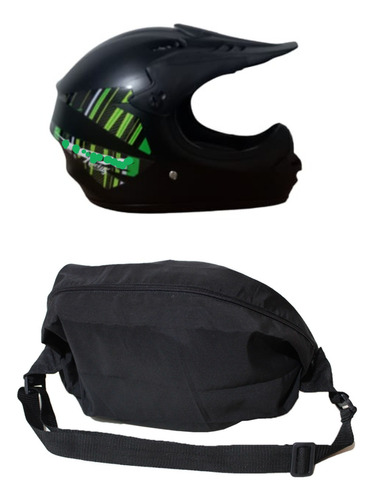 Casco Deportivo Bicicross Infantil + Estuche Para Guardarlo 