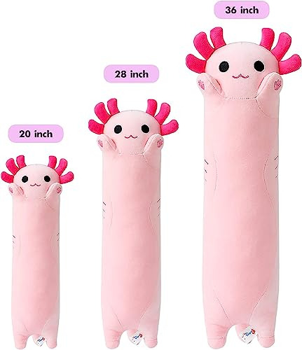 Peach Cat Pink Axolotl Peluche Almohada Juguete Lindo Axolot