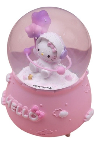 Esfera Musical Con Luz Hello Kitty  Bola De Nieve Kitty