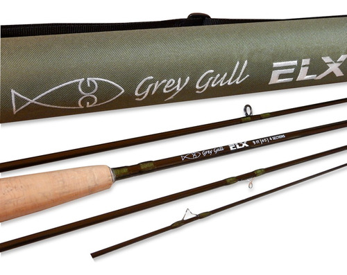 Caña Mosca Fly Grey Gull Elx #5, 9' - Flybaires -