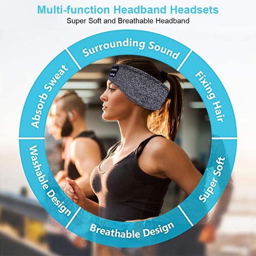 Diadema Con Auriculares Inalámbricos Bluetooth Para Dormir.