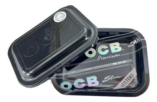 Bandeja Mini Ocb Metal C/tapa 19x14.5 Rolling Tray Candyclub